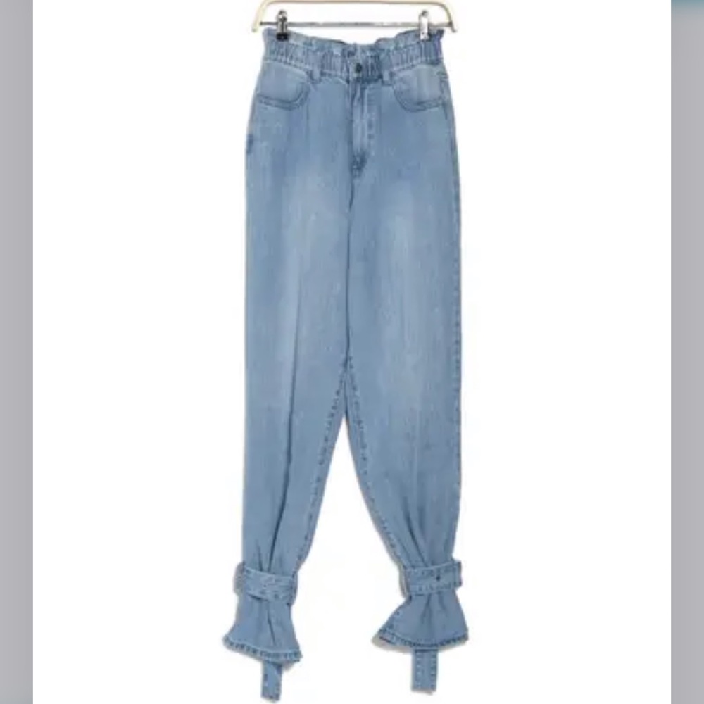 Weworewhat paper bag buckle jeans - NWT